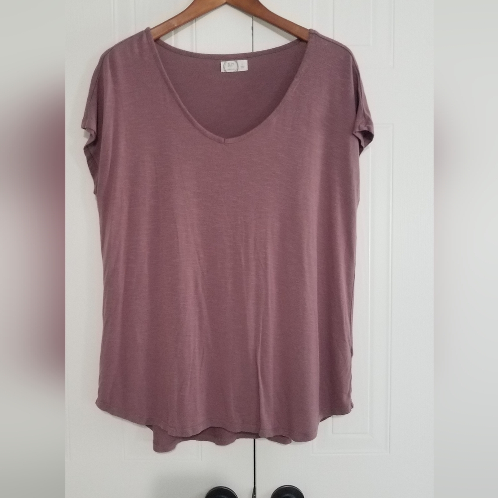 Maurices 24/7 V-neck Mauve Top